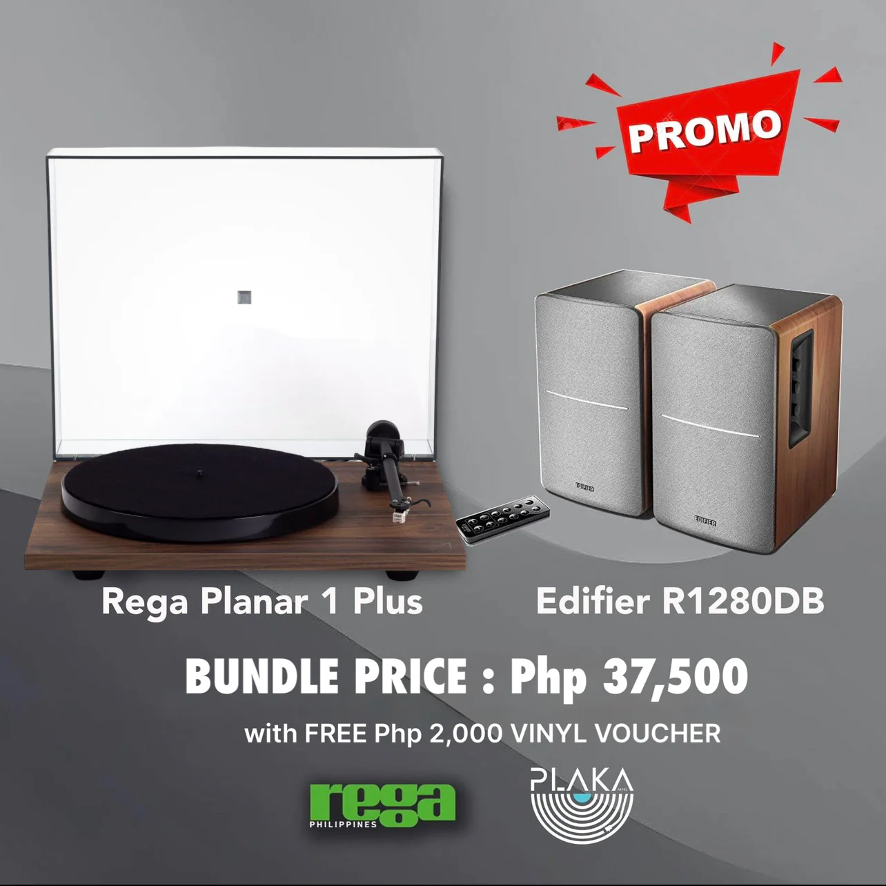 Rega Planar 1 Plus + Edifier R1280DB Combo