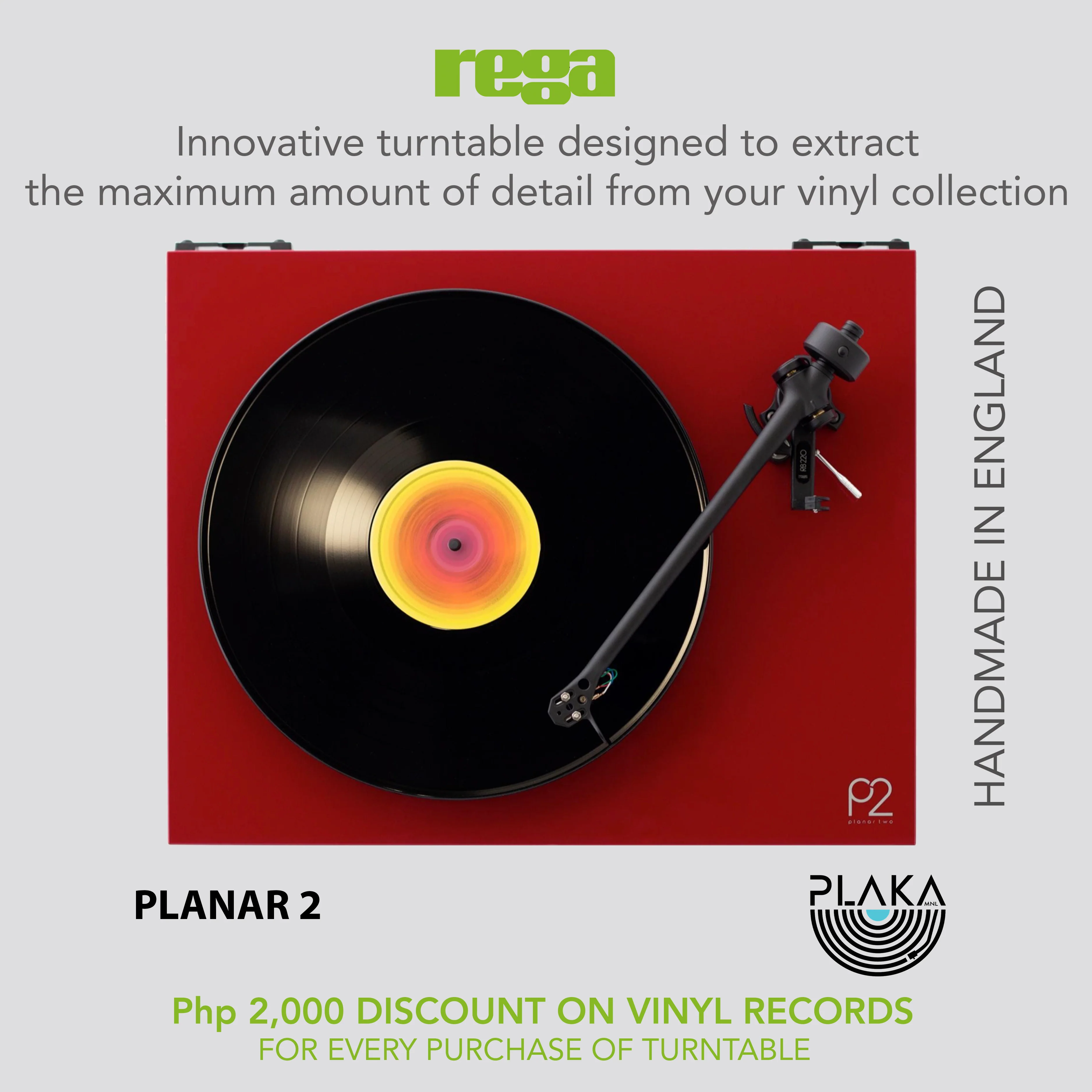 REGA Planar 2 (P2) Turntable - Image 3